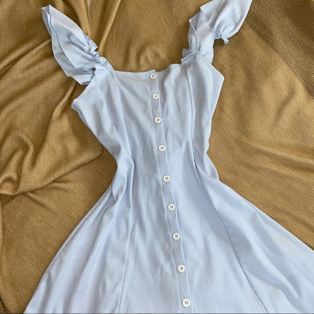 Baby Blue Cottage Core Summer Dress 🌿🌸